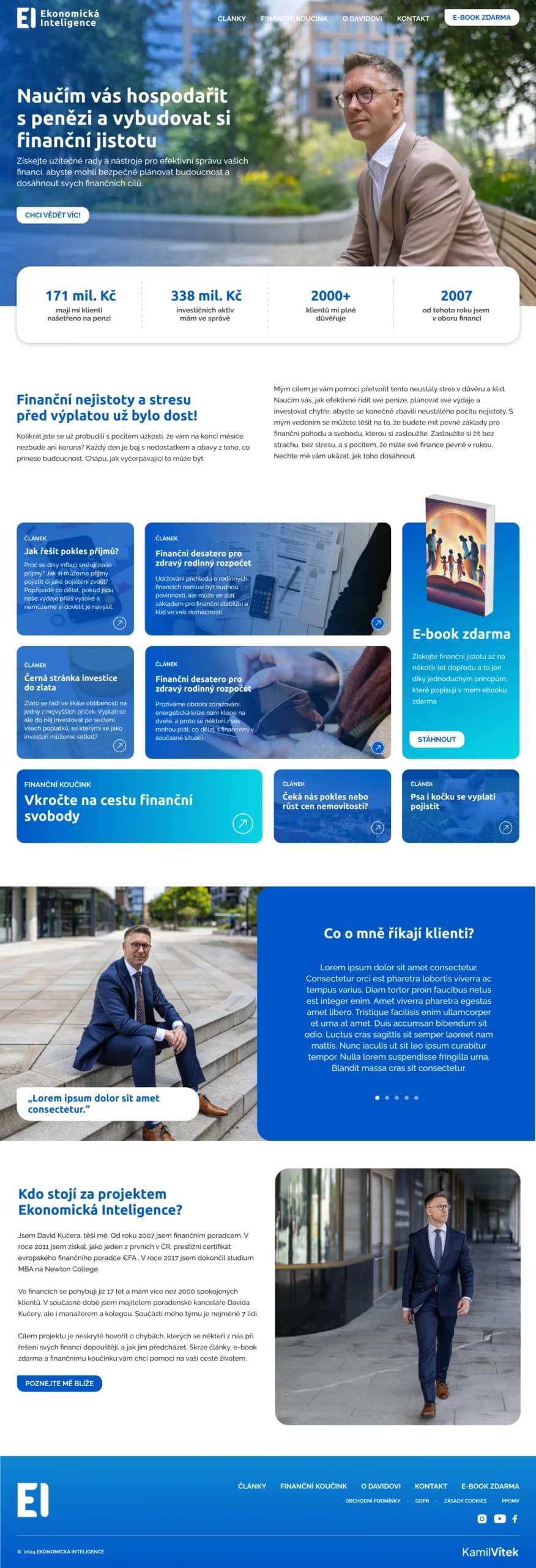 New homepage design for Ekonomická Inteligence