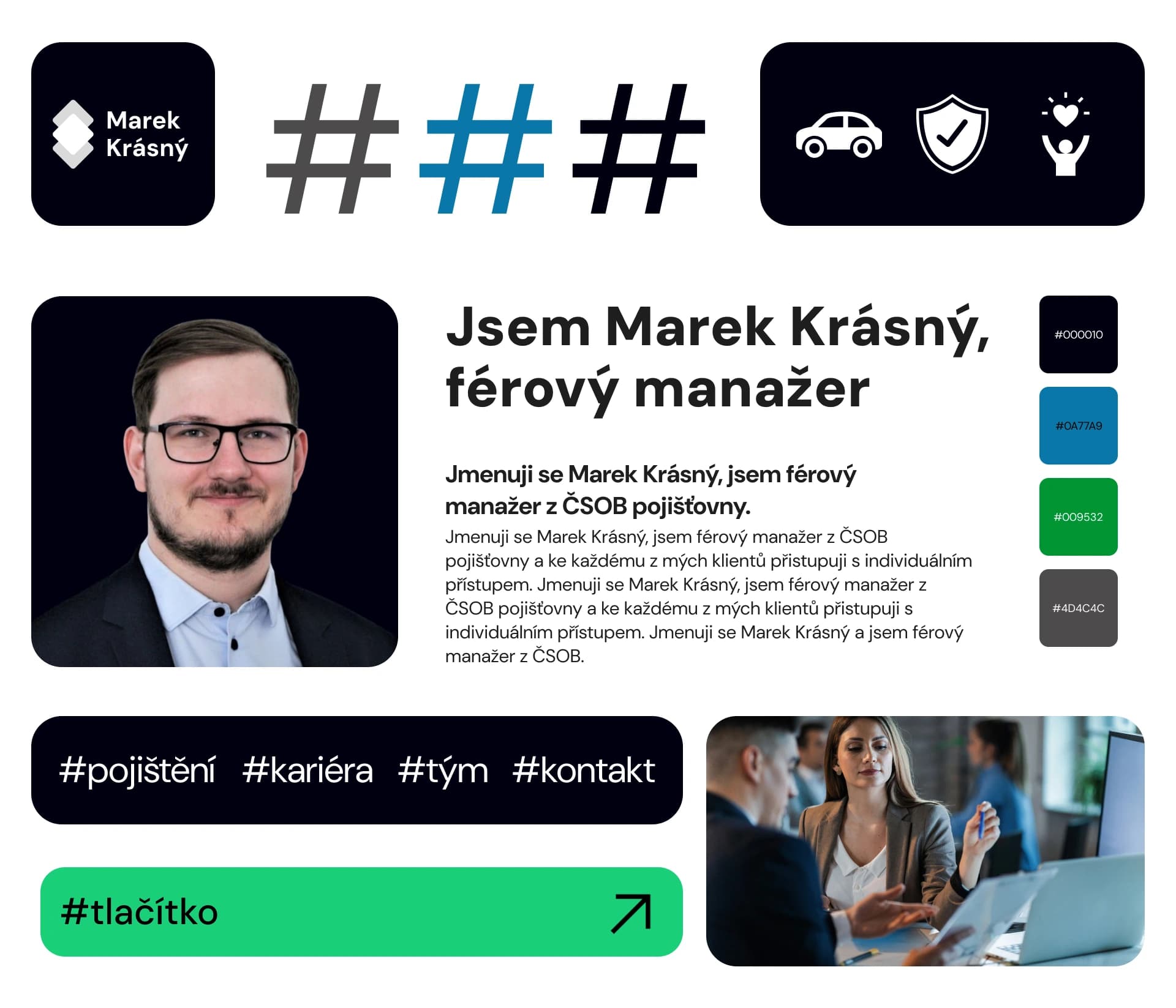 One of many moodboard iterations for Marek Krásný
