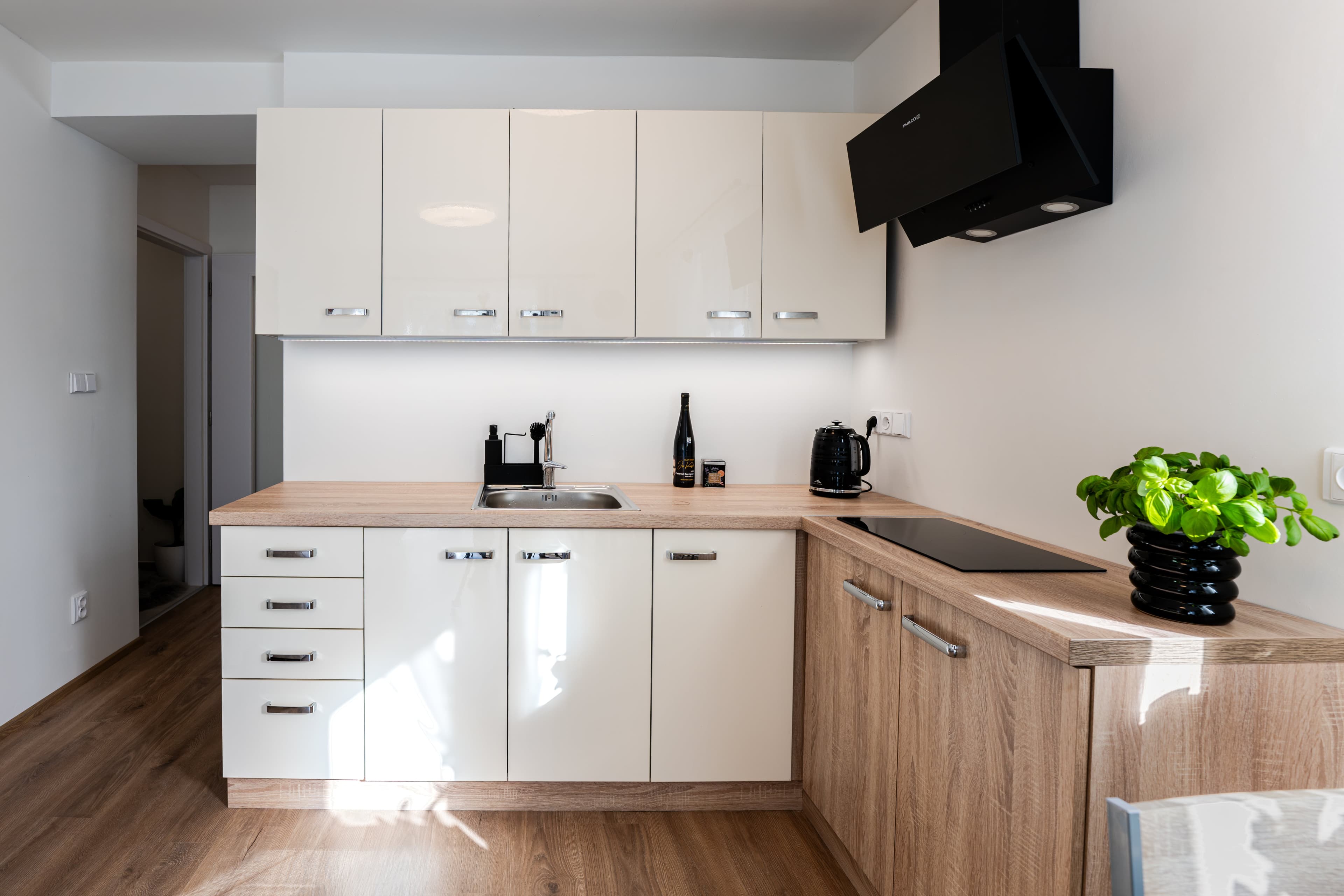 Kitchen of the Srdce Vysočiny apartment