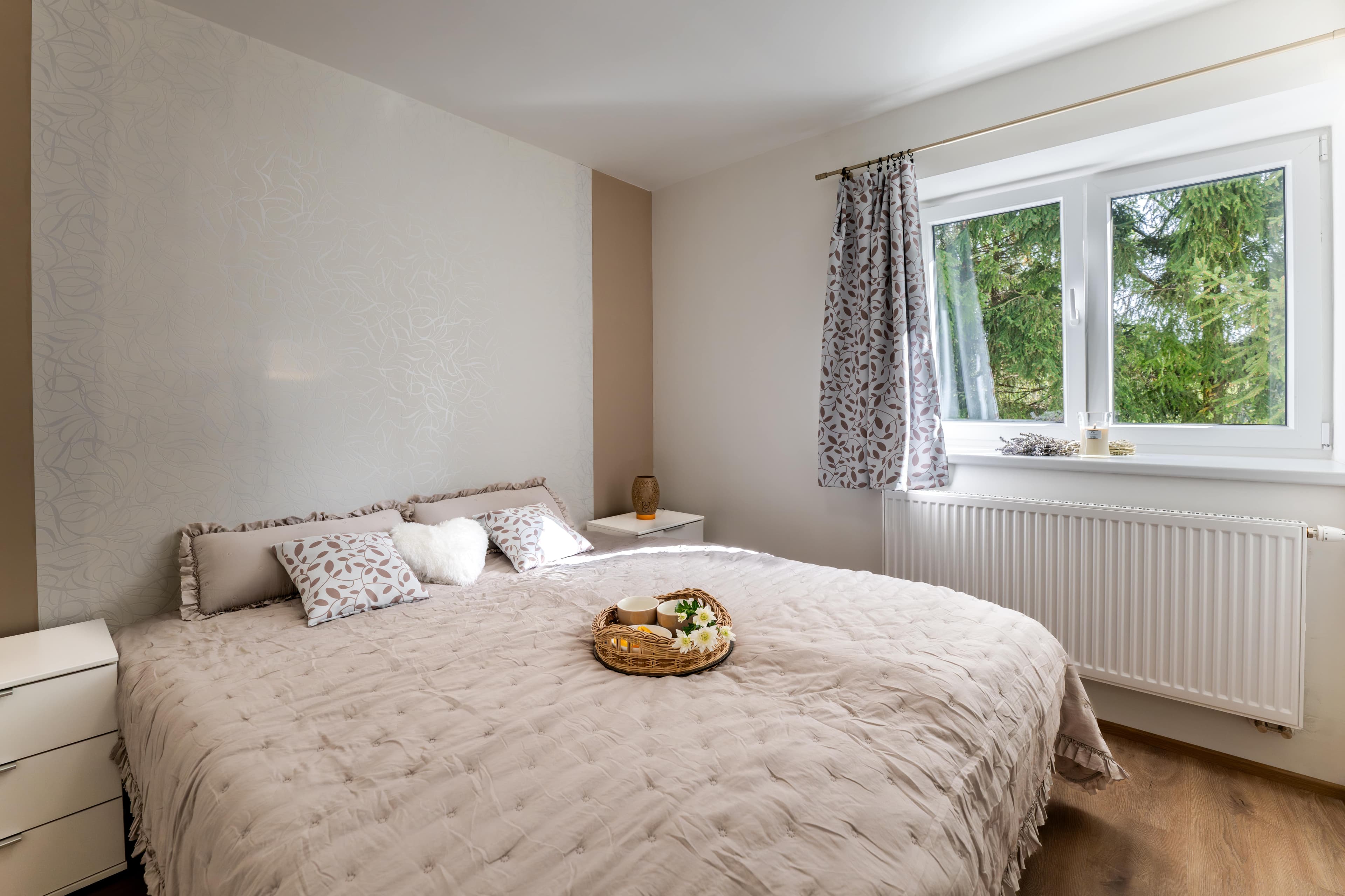Bedroom of the Srdce Vysočiny apartment