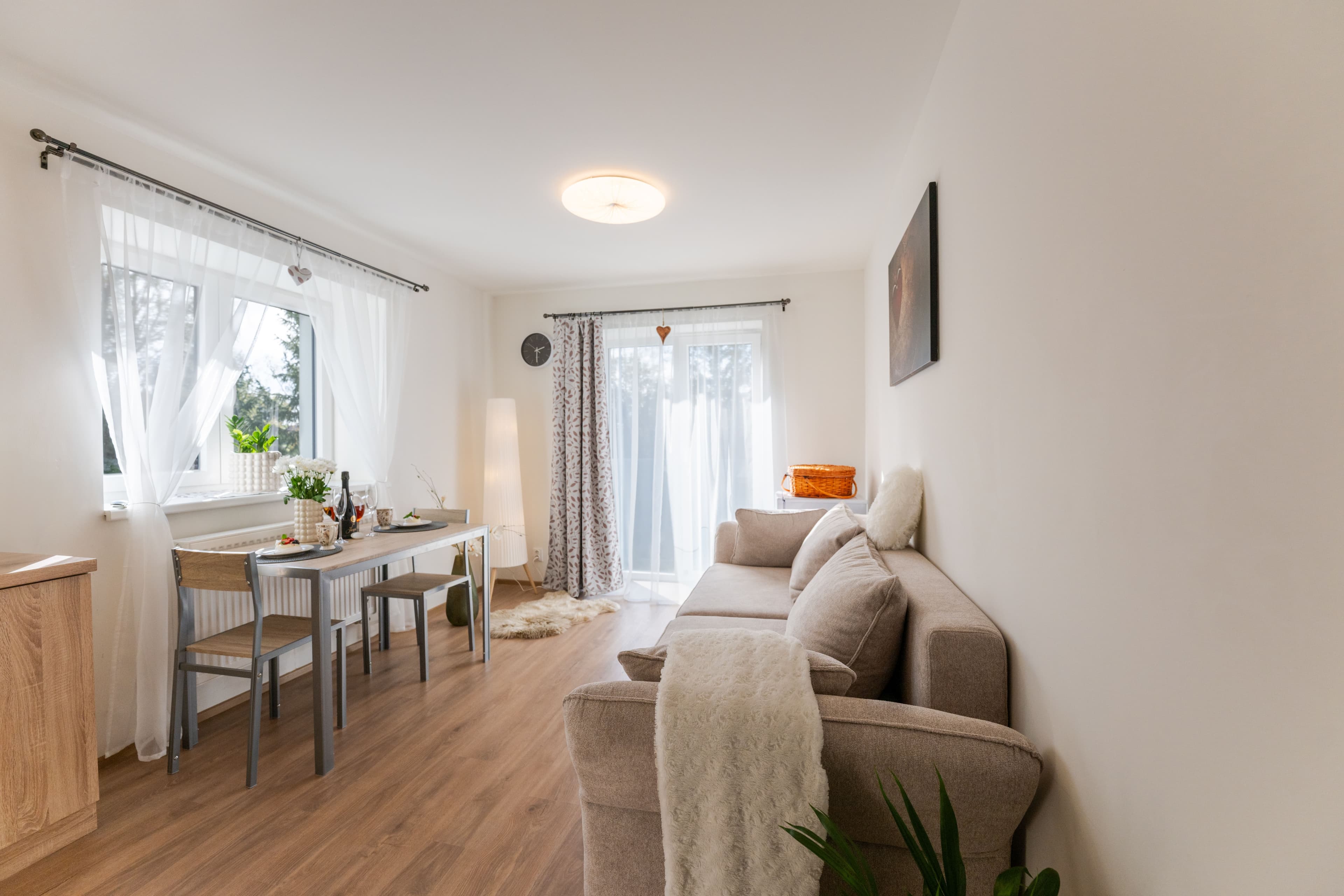 Living room of the Srdce Vysočiny apartment