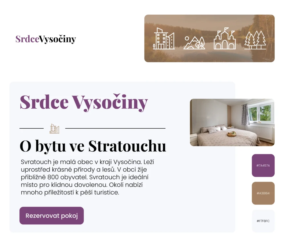 Winning moodboard concept for Srdce Vysočiny