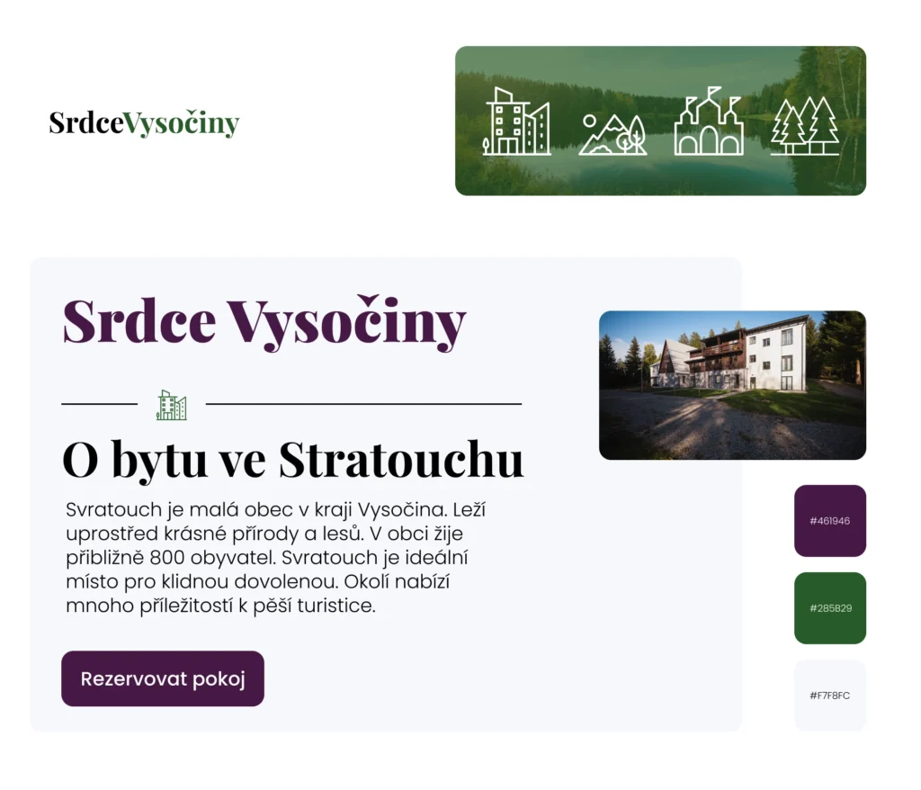 Second moodboard concept for Srdce Vysočiny