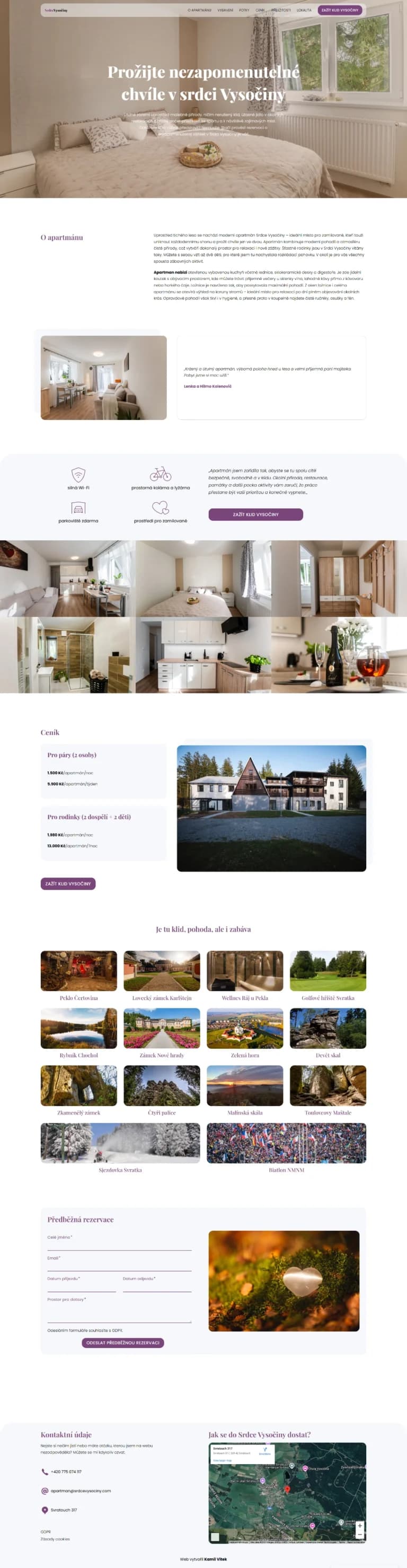 Finished Srdce Vysočiny website